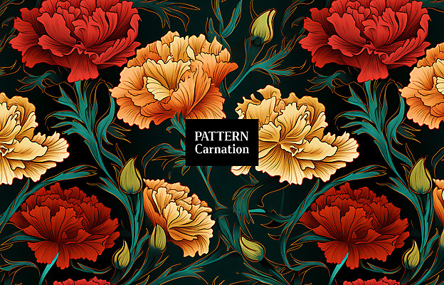 PSD 편집이미지 잎 패턴 사람없음 빨간색 노란색 패턴백그라운드 카네이션 이미지편집 식물 꽃 컬러 백그라운드 무늬 파일형식