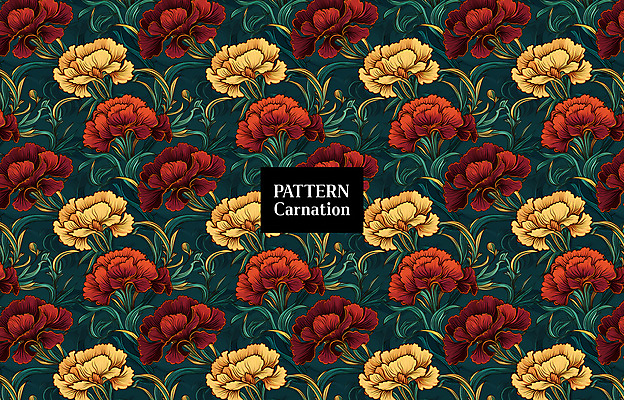 PSD 편집이미지 잎 패턴 사람없음 빨간색 노란색 패턴백그라운드 카네이션 이미지편집 식물 꽃 컬러 백그라운드 무늬 파일형식