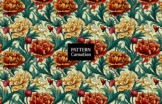 PSD 편집이미지 잎 패턴 사람없음 빨간색 노란색 패턴백그라운드 카네이션 꽃봉오리 이미지편집 식물 꽃 컬러 백그라운드 무늬 파일형식