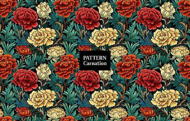 PSD 편집이미지 잎 패턴 사람없음 빨간색 노란색 패턴백그라운드 카네이션 이미지편집 식물 꽃 컬러 백그라운드 무늬 파일형식