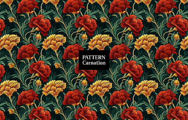 PSD 편집이미지 잎 패턴 사람없음 빨간색 노란색 패턴백그라운드 카네이션 이미지편집 식물 꽃 컬러 백그라운드 무늬 파일형식