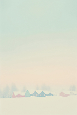 JPG 편집이미지 백그라운드 설경 겨울 하늘 주택 풍경 사람없음 설원 눈 민트색 편집실사 AI일러스트 AI콘텐츠 자연요소 계절 컬러 날씨 눈_날씨 건물 CG 파일형식