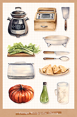 PSD 스티커 채소 일러스트 호박 잔 수채화 도마 사람없음 숟가락 빈티지 분위기 오일 냄비 오브젝트 그림 주걱 감성 식칼 밥솥 압력솥 스콘 엘리먼트 토스트기 국내일러스트 식기 음식 빵 컨셉 주방용품 수저 화장품 가전제품 솥 파일형식