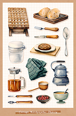 PSD 그릇 접시 포크 스티커 과일 일러스트 식탁 수채화 감자 쟁반 사람없음 숟가락 식탁보 빈티지 분위기 나이프 수프 오일 냄비 오브젝트 그림 파이 양념통 손수건 감성 헝겊 엘리먼트 국내일러스트 식기 음식 빵 컨셉 채소 탁자 수저 통 화장품 양념 칼 솥 파일형식 천_직물