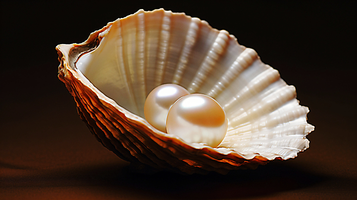 JPG 편집이미지 장신구 그림자 사람없음 조개껍데기 보석 디지털합성 진주 진주조개 편집실사 AI포토 AI콘텐츠 조개 광석 CG 파일형식