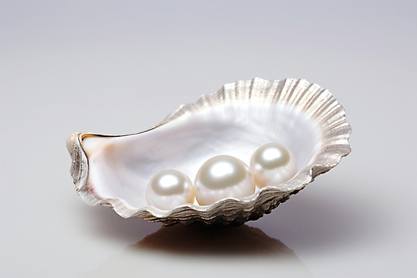 JPG 편집이미지 장신구 그림자 사람없음 흰색 조개껍데기 보석 디지털합성 진주 진주조개 편집실사 AI포토 AI콘텐츠 컬러 조개 광석 CG 파일형식