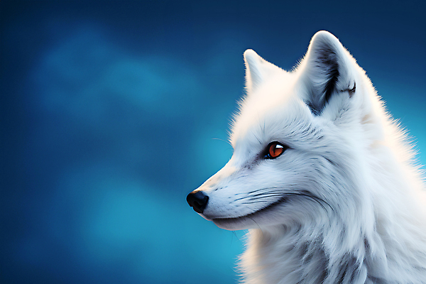 JPG 동물 편집이미지 한마리 사람없음 파란색 여우 백여우 북극여우 편집실사 AI포토 AI콘텐츠 1 컬러 포유류 CG 파일형식