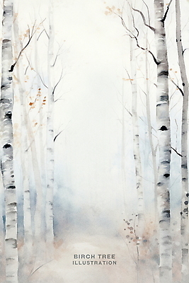 PSD 나무 편집이미지 백그라운드 겨울 자연 나뭇잎 수채화 풍경 사람없음 침묵 번짐 자작나무 자작나무숲 이미지편집 식물 계절 잎 소리 숲 생태계 파일형식 효과