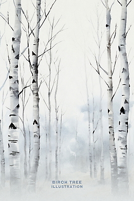 PSD 나무 편집이미지 백그라운드 겨울 자연 나뭇잎 수채화 풍경 사람없음 침묵 번짐 자작나무 자작나무숲 이미지편집 식물 계절 잎 소리 숲 생태계 파일형식 효과