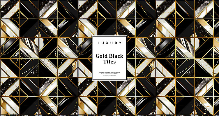 PSD 편집이미지 백그라운드 패턴 사람없음 검은색 패턴백그라운드 화려 황금 고급 타일 대리석 이미지편집 컬러 컨셉 무늬 재료 파일형식