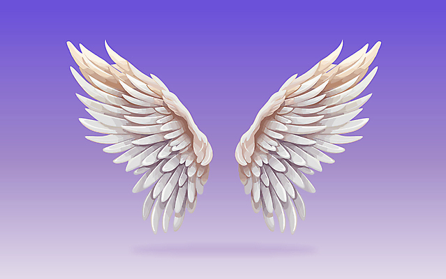 날개 일러스트 사람없음 화려 천사날개 국내일러스트 AI파일 컨셉 천사 파일형식 벡터