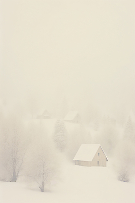 JPG 나무 백그라운드 겨울 일러스트 자연 주택 풍경 사람없음 설원 추위 흰색 눈 분위기 감성 베이지색 국내일러스트 AI일러스트 AI콘텐츠 자연요소 식물 계절 컬러 컨셉 날씨 눈_날씨 건물 생태계 파일형식