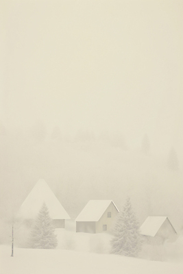 JPG 나무 백그라운드 겨울 일러스트 자연 주택 풍경 사람없음 설원 추위 흰색 눈 분위기 감성 베이지색 국내일러스트 AI일러스트 AI콘텐츠 자연요소 식물 계절 컬러 컨셉 날씨 눈_날씨 건물 생태계 파일형식