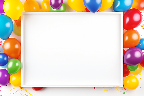 JPG 편집이미지 프레임 이벤트 사람없음 컬러풀 파티 화려 풍선 카피스페이스 편집실사 AI포토 AI콘텐츠 컬러 컨셉 공백 CG 파일형식