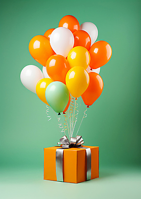 JPG 편집이미지 프레임 선물 이벤트 사람없음 선물상자 컬러풀 파티 화려 오브젝트 풍선 편집실사 AI포토 AI콘텐츠 컬러 컨셉 상자 CG 파일형식