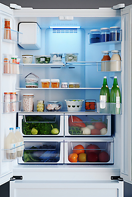 JPG 편집이미지 음식 식재료 사람없음 신선 오픈 가득함 디지털합성 저장 냉장고 편집실사 AI포토 AI콘텐츠 가전제품 CG 파일형식