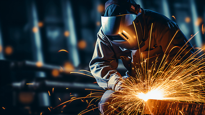 JPG 편집이미지 남자 건축 불꽃 노동자 한명 상반신 성인 작업 뜨거움 스파크 용접 용접공 용접기 용접마스크 성인남자한명만 편집실사 AI인물포토 AI콘텐츠 직업 1 불 마스크 사람 CG 남자한명만 성인남자만 파일형식 AI포토