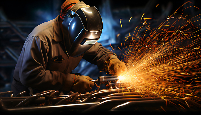 JPG 편집이미지 남자 건축 불꽃 노동자 한명 상반신 성인 작업 뜨거움 스파크 용접 용접공 용접기 용접마스크 성인남자한명만 편집실사 AI인물포토 AI콘텐츠 직업 1 불 마스크 사람 CG 남자한명만 성인남자만 파일형식 AI포토