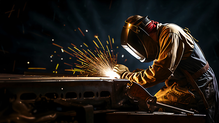 JPG 편집이미지 남자 건축 불꽃 노동자 한명 상반신 성인 작업 뜨거움 스파크 용접 용접공 용접기 용접마스크 성인남자한명만 편집실사 AI인물포토 AI콘텐츠 직업 1 불 마스크 사람 CG 남자한명만 성인남자만 파일형식 AI포토