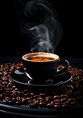 JPG 편집이미지 커피 사람없음 원두 뜨거움 커피잔 향 아메리카노 드립커피 차받침대 편집실사 AI포토 AI콘텐츠 음료 잔 받침대 CG 파일형식