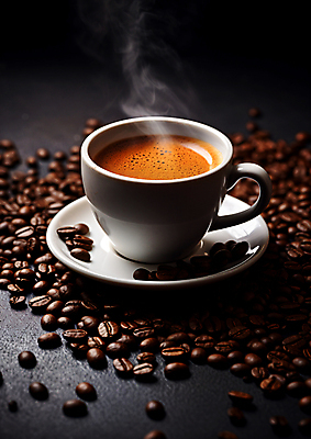 JPG 편집이미지 커피 사람없음 원두 뜨거움 커피잔 향 아메리카노 드립커피 차받침대 편집실사 AI포토 AI콘텐츠 음료 잔 받침대 CG 파일형식