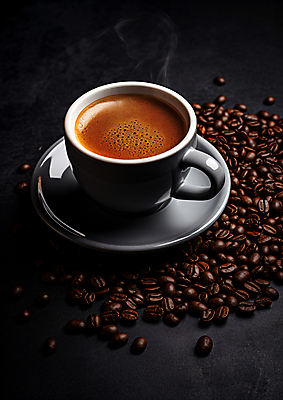 JPG 편집이미지 커피 사람없음 원두 뜨거움 커피잔 향 아메리카노 드립커피 차받침대 편집실사 AI포토 AI콘텐츠 음료 잔 받침대 CG 파일형식