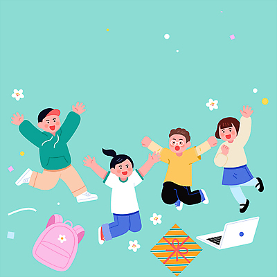 전신 여자 남자 꽃 초등학생 하늘색 책가방 선물 소녀 이벤트 소년 여러명 책 선물상자 노트북 점프 봄 신학기 어린이만 모션그래픽 MP4 MOV 식물 학생 계절 어린이 다수 가방 모션 사람 파란색 전자제품 상자 동영상 파일형식