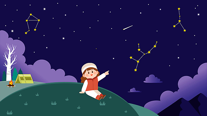 전신 나무 구름 여자 여유 어린이 밤하늘 휴식 텐트 한명 앉기 소녀 보라색 별자리 캠핑 가리킴 유성 모닥불 캠핑장 언덕 어린이만 소녀한명만 겨울캠프 모션그래픽 MP4 MOV 자연요소 식물 1 감정 컬러 컨셉 겨울 모션 하늘 불 레저 캠핑도구 사람 손짓 야간 동영상 여자한명만 소녀만 파일형식