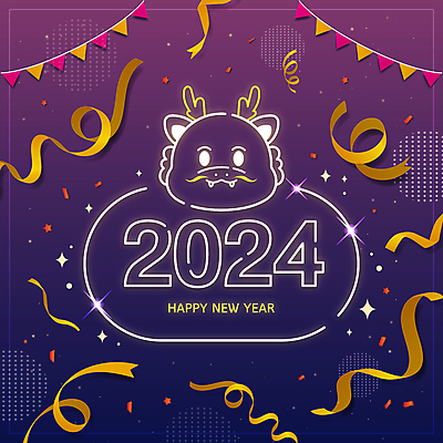 리본 일러스트 근하신년 새해 사람없음 반짝임 파티 보라색 라인아트 해피뉴이어 가랜드 청룡 2024년 갑진년 청룡캐릭터 국내일러스트 일러캐릭터 AI파일 캐릭터 선 컬러 모션 이벤트 새해인사 용 연도 파티용품 용캐릭터 파일형식 벡터 사방신