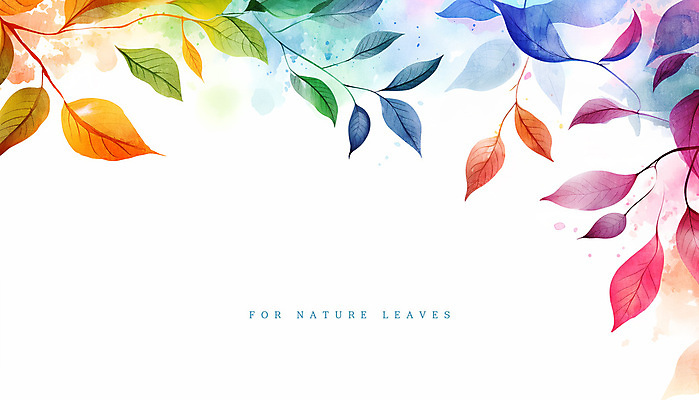 PSD 식물 잎 일러스트 수채화 사람없음 컬러풀 풀 감성 카피스페이스 국내일러스트 컬러 컨셉 공백 파일형식