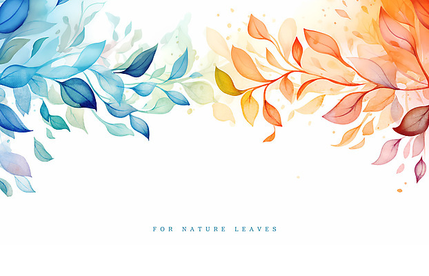 PSD 식물 잎 일러스트 수채화 사람없음 컬러풀 풀 감성 카피스페이스 국내일러스트 컬러 컨셉 공백 파일형식