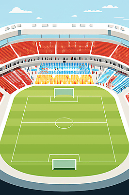 PSD 구름 스포츠 백그라운드 일러스트 하늘 풍경 사람없음 축구 스타디움 경기장 축구장 골대 객석 국내일러스트 자연요소 스포츠시설 구기 파일형식
