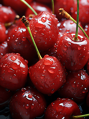 PSD 편집이미지 백그라운드 사람없음 빨간색 물방울 신선 체리 수분 이미지편집 컬러 과일 파일형식