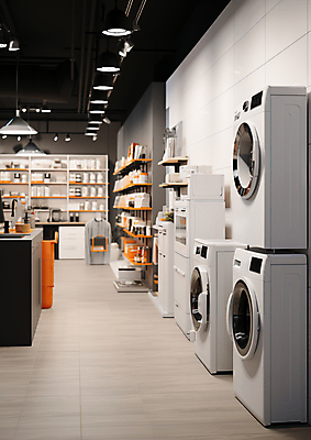 JPG 편집이미지 가구 사람없음 전자제품 인테리어 상점 전시 상품 세탁기 드럼세탁기 혼수품 편집실사 AI포토 AI콘텐츠 디자인 생활용품 결혼 가전제품 CG 오브젝트 파일형식