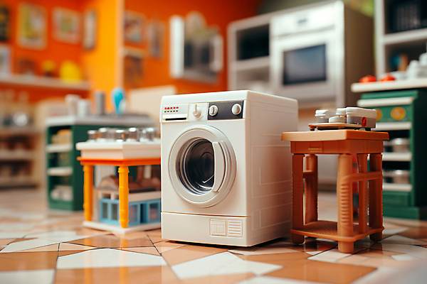 JPG 편집이미지 가구 사람없음 전자제품 인테리어 상점 전시 미니어처 상품 세탁기 드럼세탁기 혼수품 편집실사 AI포토 AI콘텐츠 디자인 생활용품 결혼 모형 가전제품 CG 오브젝트 파일형식