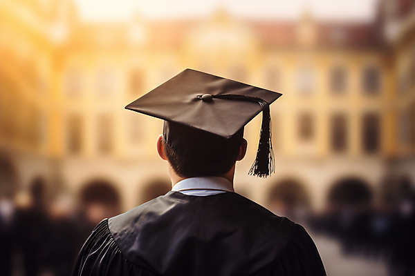 JPG 편집이미지 남자 학사모 졸업 학교 졸업식 졸업생 한명 상반신 성인 뒷모습 졸업가운 수료 성인남자한명만 편집실사 AI인물포토 AI콘텐츠 모자_잡화 1 교육 뷰포인트 사람 가운 CG 남자한명만 성인남자만 파일형식 AI포토