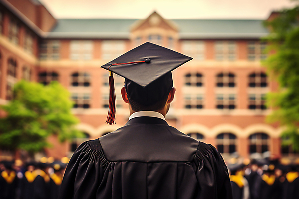 JPG 편집이미지 남자 학사모 졸업 학교 졸업식 졸업생 한명 상반신 성인 뒷모습 졸업가운 수료 성인남자한명만 편집실사 AI인물포토 AI콘텐츠 모자_잡화 1 교육 뷰포인트 사람 가운 CG 남자한명만 성인남자만 파일형식 AI포토