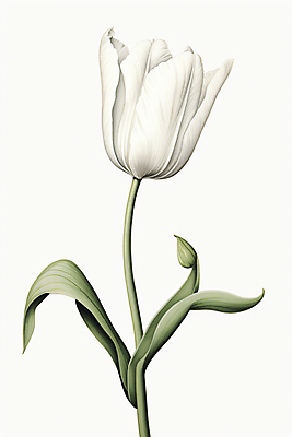PSD 한송이 일러스트 자연 사람없음 튤립 흰색 풀 그림 국내일러스트 식물 1 꽃 컬러 생태계 송이 파일형식