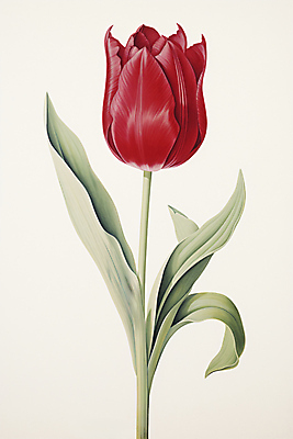 PSD 한송이 일러스트 자연 사람없음 빨간색 튤립 풀 그림 국내일러스트 식물 1 꽃 컬러 생태계 송이 파일형식