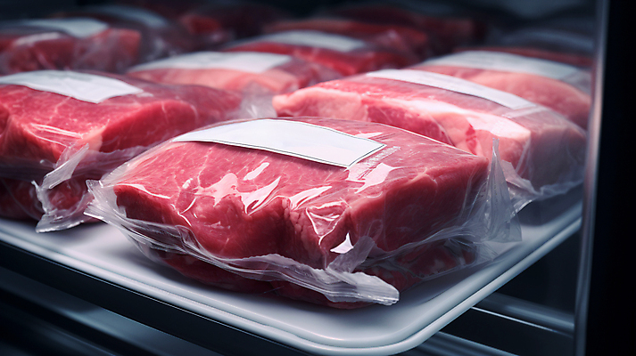 JPG 편집이미지 식재료 쟁반 생고기 사람없음 소고기 신선 디지털합성 저장 숙성 진공포장 편집실사 AI포토 AI콘텐츠 포장 육류 CG 진공 파일형식