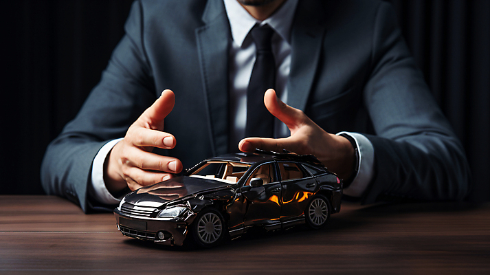 JPG 편집이미지 자동차 한명 사람 정장 손짓 상반신 성인 미니어처 전문직 교통사고 사건 디지털합성 상담 자동차모형 성인한명만 편집실사 AI인물포토 AI콘텐츠 직업 1 옷 육상교통 모션 모형 CG 성인만 파일형식 AI포토