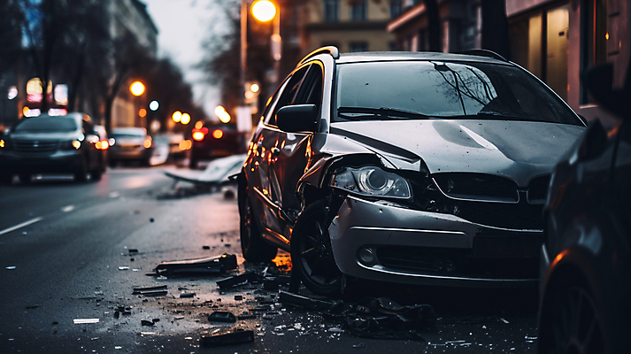 JPG 편집이미지 도로 자동차 사람없음 손상 파편 교통사고 사건 고장 디지털합성 충돌사고 편집실사 AI포토 AI콘텐츠 길 육상교통 컨셉 교통시설 CG 파일형식