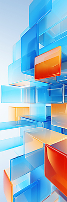 JPG 편집이미지 백그라운드 사람없음 그래픽 파란색 디지털 사각형 주황색 디지털합성 반투명 입체도형 다이나믹 편집소스 이미지편집 편집실사 AI컴퓨터그래픽 AI콘텐츠 도형 컬러 입체 CG 파일형식