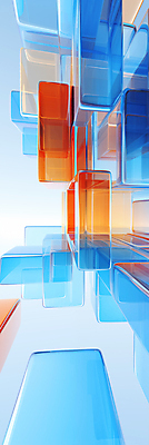 JPG 편집이미지 백그라운드 사람없음 그래픽 파란색 디지털 사각형 주황색 디지털합성 반투명 입체도형 다이나믹 편집소스 이미지편집 편집실사 AI컴퓨터그래픽 AI콘텐츠 도형 컬러 입체 CG 파일형식