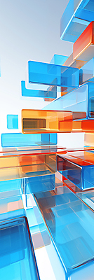 JPG 편집이미지 백그라운드 사람없음 그래픽 파란색 디지털 사각형 주황색 디지털합성 반투명 입체도형 다이나믹 편집소스 이미지편집 편집실사 AI컴퓨터그래픽 AI콘텐츠 도형 컬러 입체 CG 파일형식