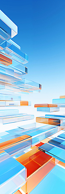 JPG 편집이미지 백그라운드 사람없음 그래픽 파란색 디지털 사각형 주황색 디지털합성 반투명 입체도형 다이나믹 편집소스 이미지편집 편집실사 AI컴퓨터그래픽 AI콘텐츠 도형 컬러 입체 CG 파일형식