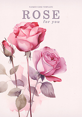 PSD 꽃 분홍색 일러스트 수채화 사람없음 장미 분위기 번짐 감성 국내일러스트 식물 컬러 컨셉 파일형식 효과