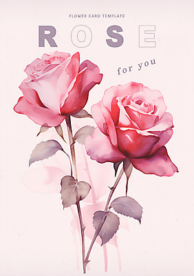 PSD 꽃 분홍색 일러스트 수채화 사람없음 장미 분위기 번짐 감성 국내일러스트 식물 컬러 컨셉 파일형식 효과