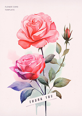 PSD 꽃 분홍색 일러스트 수채화 사람없음 장미 분위기 번짐 감성 국내일러스트 식물 컬러 컨셉 파일형식 효과