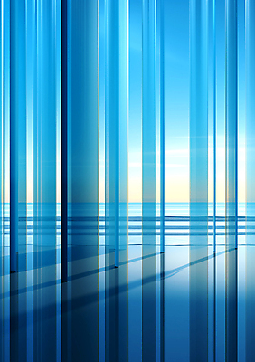 JPG 편집이미지 바다 백그라운드 풍경 사람없음 파란색 줄무늬 공간 기둥 디지털합성 편집소스 이미지편집 편집실사 AI컴퓨터그래픽 AI콘텐츠 건축 컬러 무늬 CG 파일형식